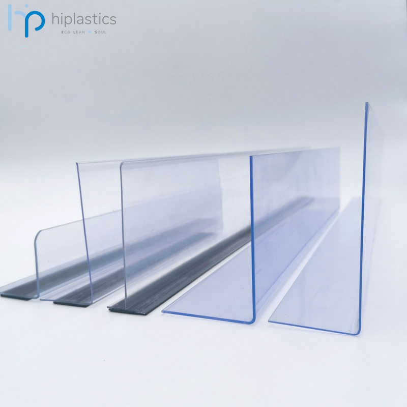 Hiplastics HYR10007 PET PVC Pliage à chaud Séparateur en L transparent pour étagères缩略图